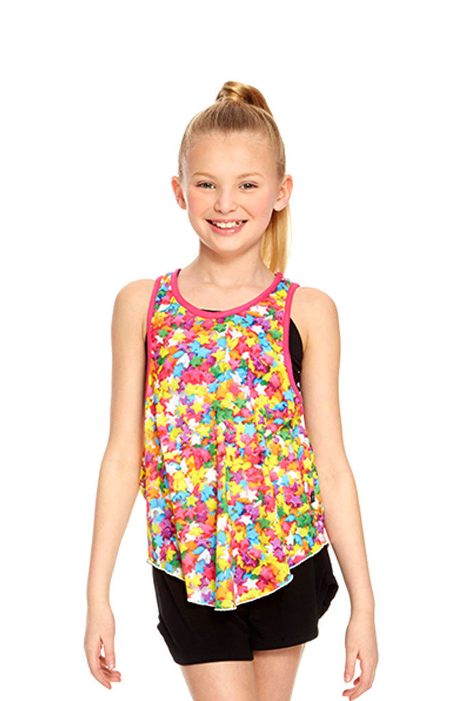Girls Funfetti Sprinkles Racerback Tank