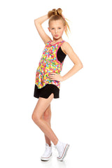 Girls Funfetti Sprinkles Racerback Tank