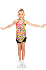 Girls Funfetti Sprinkles Racerback Tank
