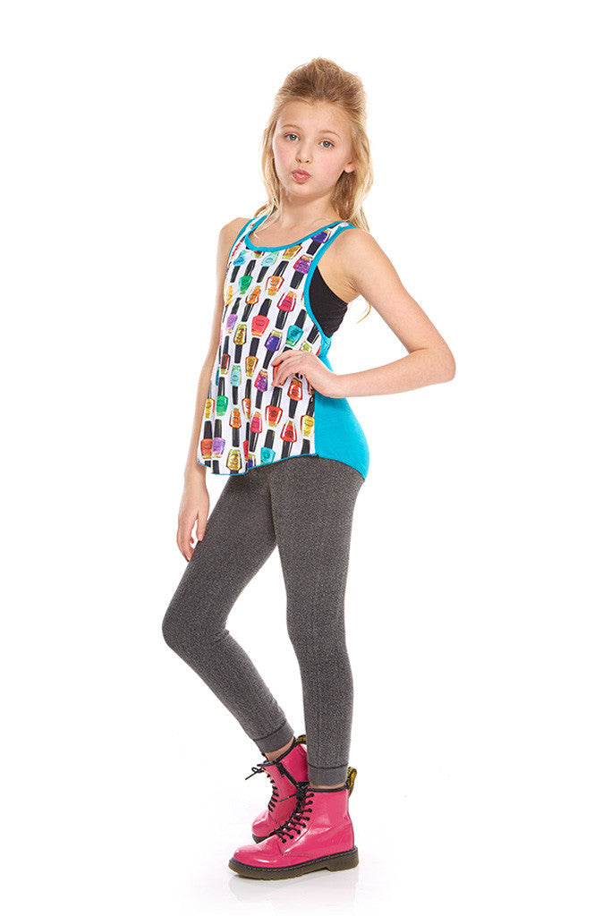 Girls Nail Polish Racerback Tank