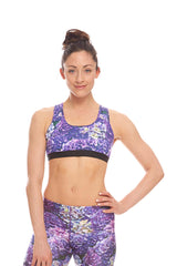 Womens Hydrangea Sports Bra