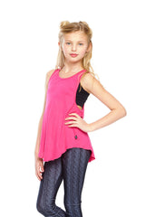 Girls Fuchsia Racerback Tank