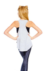 Girls Gray Racerback Tank