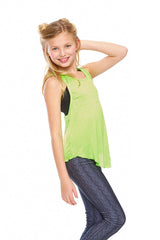 Girls Lime Racerback Tank
