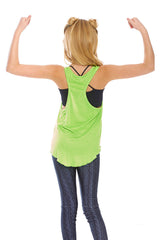 Girls Lime Racerback Tank