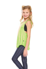 Girls Lime Racerback Tank