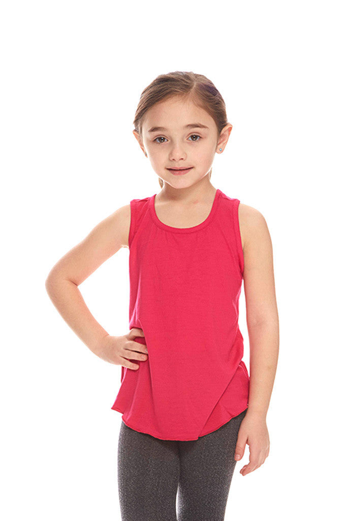 Kids Fuchsia Racerback Tank