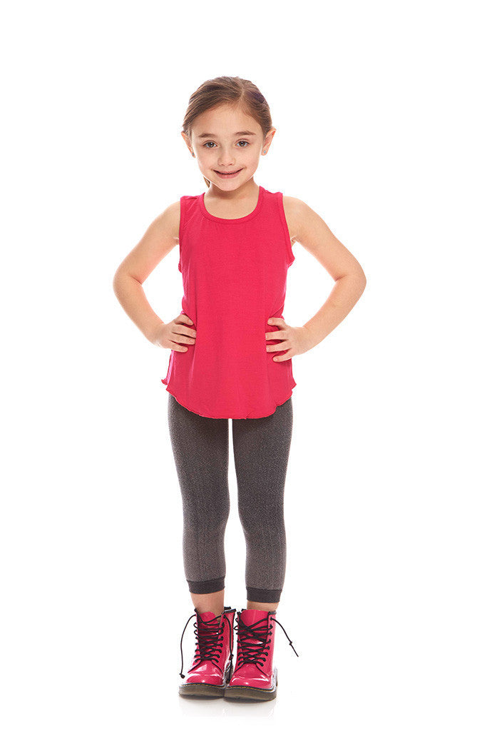 Kids Fuchsia Racerback Tank