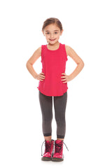 Kids Fuchsia Racerback Tank