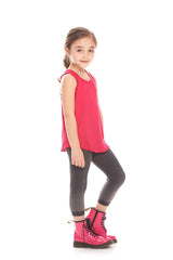 Kids Fuchsia Racerback Tank