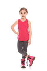 Kids Fuchsia Racerback Tank