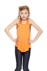 Girls Orange Racerback Tank