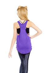 Girls Purple Racerback Tank