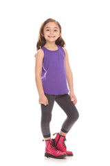 Kids Purple Racerback Tank