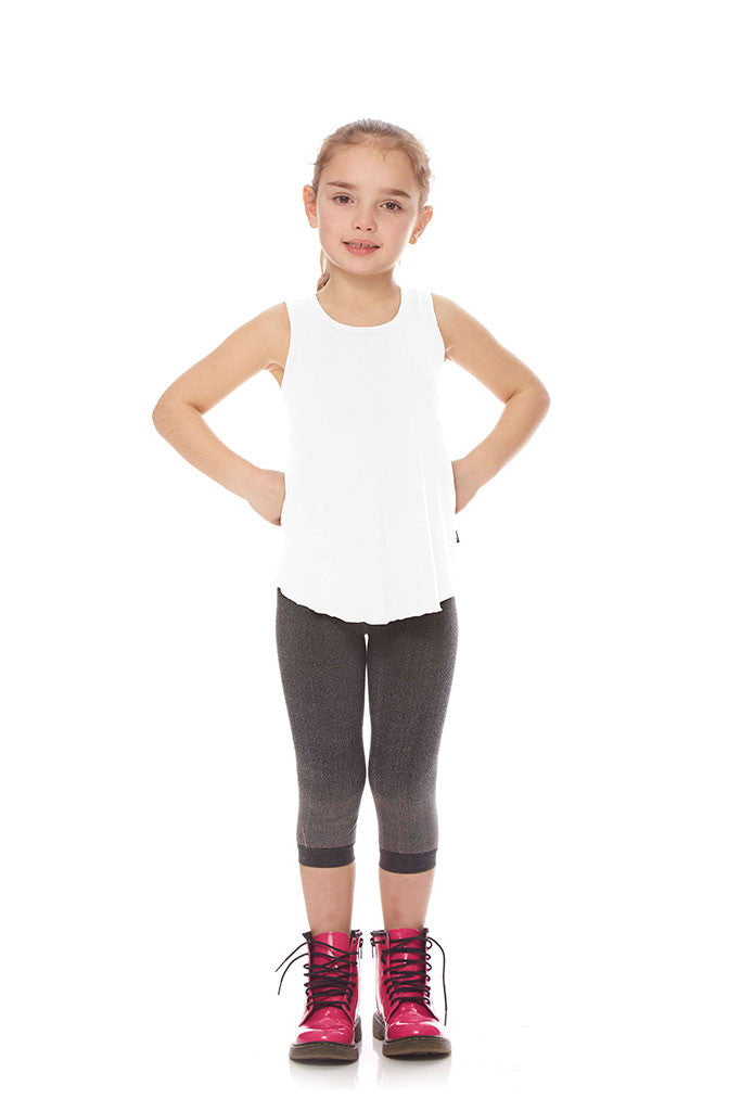 Kids White Racerback Tank