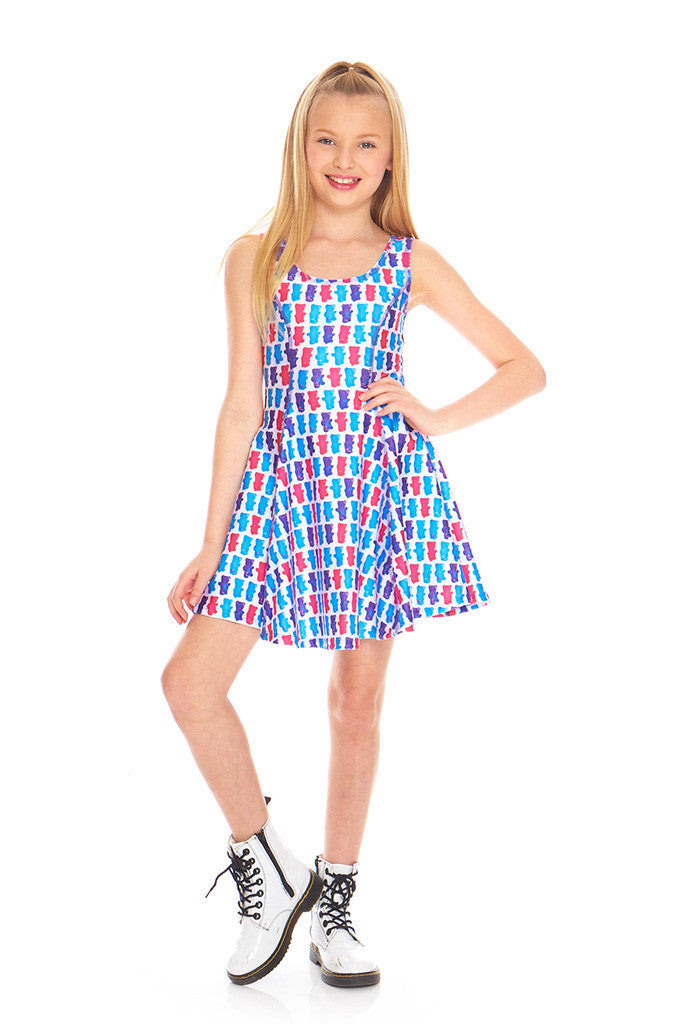 Girls Berry Bears Skater Dress
