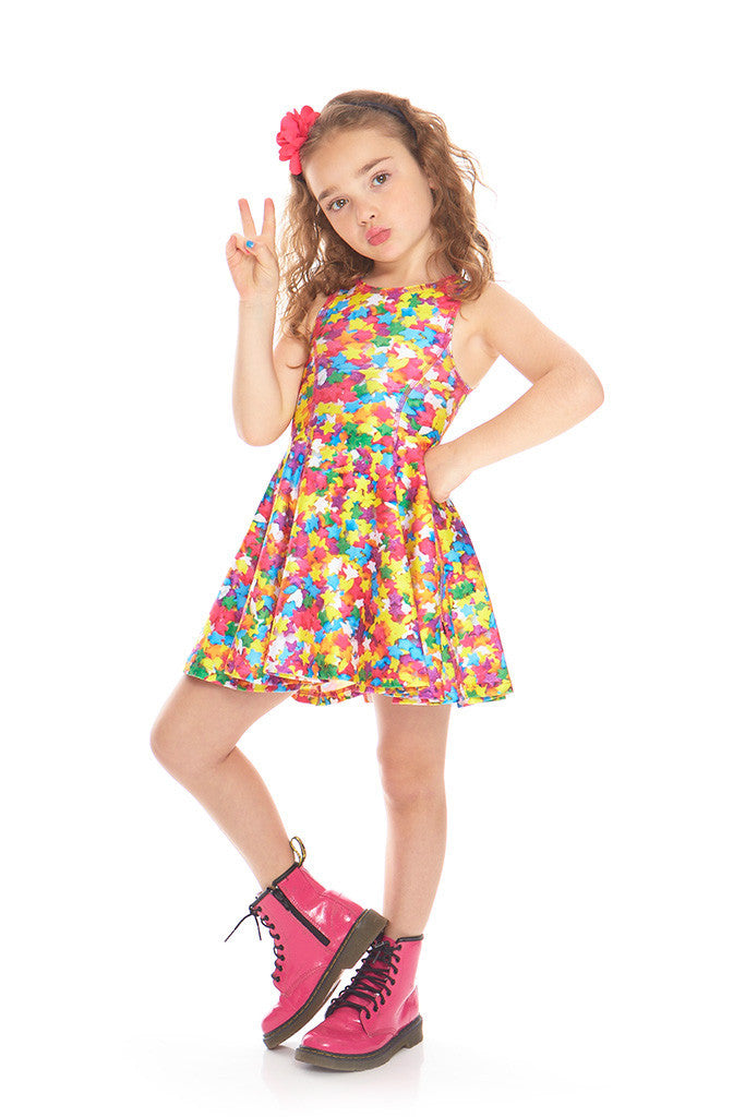 Kids Funfetti Sprinkles Skater Dress