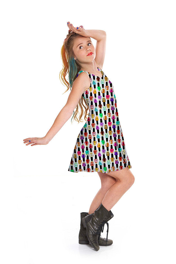 Girls Nail Polish Skater Dress