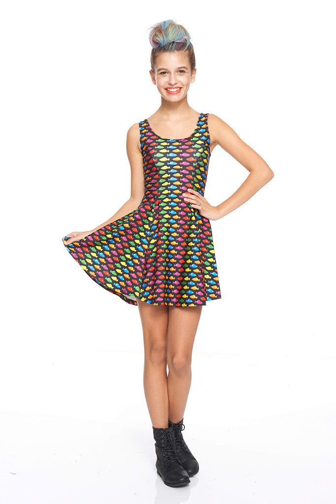 Girls Candy Crush Fishies Skater Dress