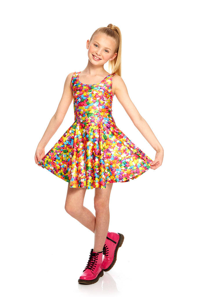 Girls Funfetti Sprinkles Skater Dress