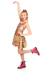 Girls Funfetti Sprinkles Skater Dress