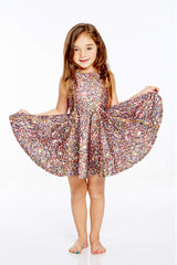 Kids Multi Glitter Skater Dress