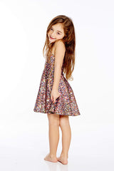 Kids Multi Glitter Skater Dress
