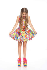 Girls Stickers Skater Dress
