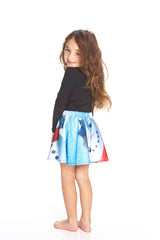 Kids Build A Snowman Skater Skirt