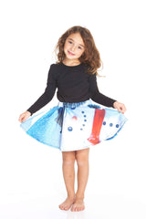 Kids Build A Snowman Skater Skirt