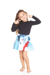 Kids Build A Snowman Skater Skirt