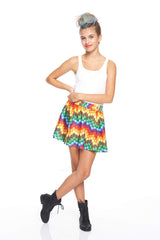 Girls Candy Crush Chevron Skater Skirt