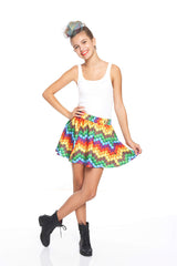 Girls Candy Crush Chevron Skater Skirt