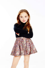 Kids Multi Glitter Skater Skirt