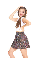Girls Multi Glitter Skater Skirt