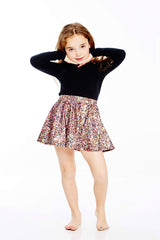 Kids Multi Glitter Skater Skirt