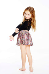 Kids Multi Glitter Skater Skirt