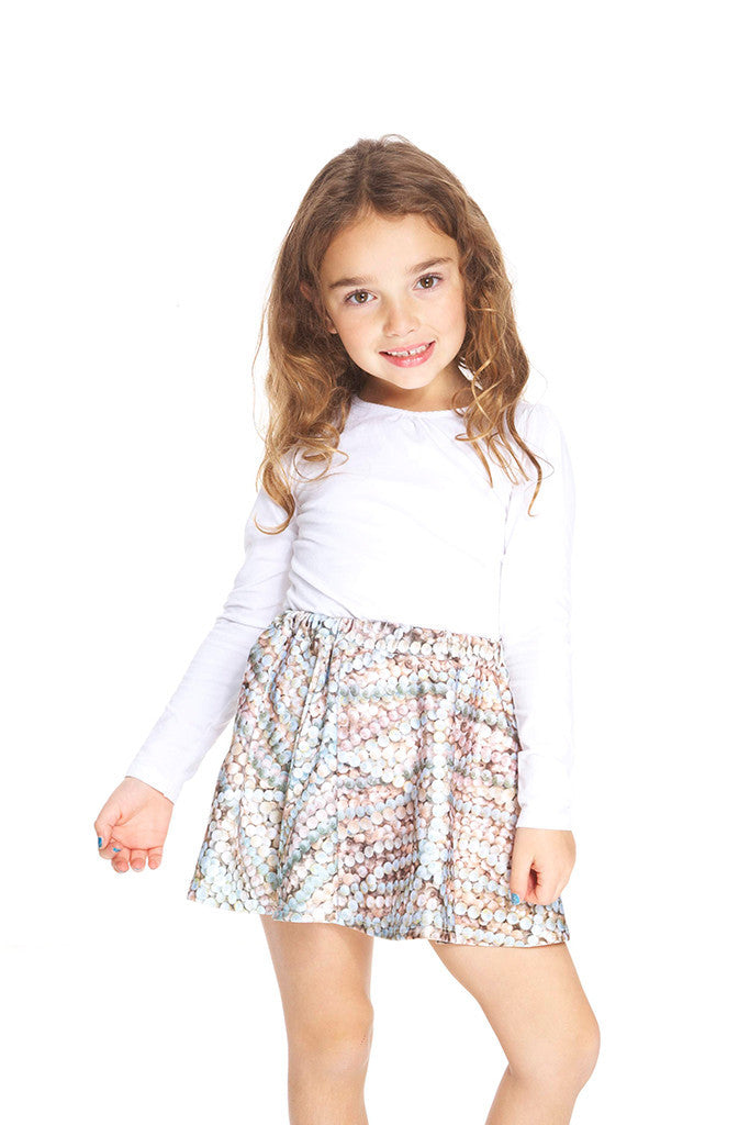 Kids Nanas Pearls Skater Skirt