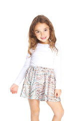 Kids Nanas Pearls Skater Skirt
