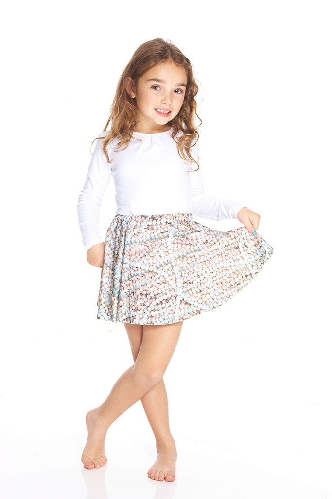Kids Nanas Pearls Skater Skirt
