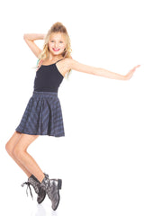 Girls Black Cable Knit Skater Skirt
