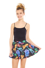 Girls Electric Animals Skater Skirt