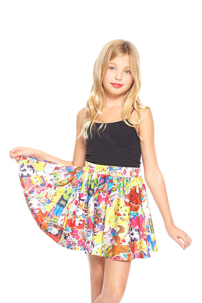 Girls Stickers Skater Skirt