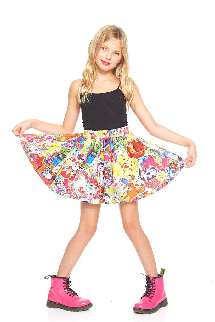 Girls Stickers Skater Skirt