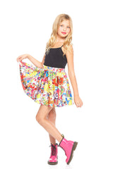 Girls Stickers Skater Skirt