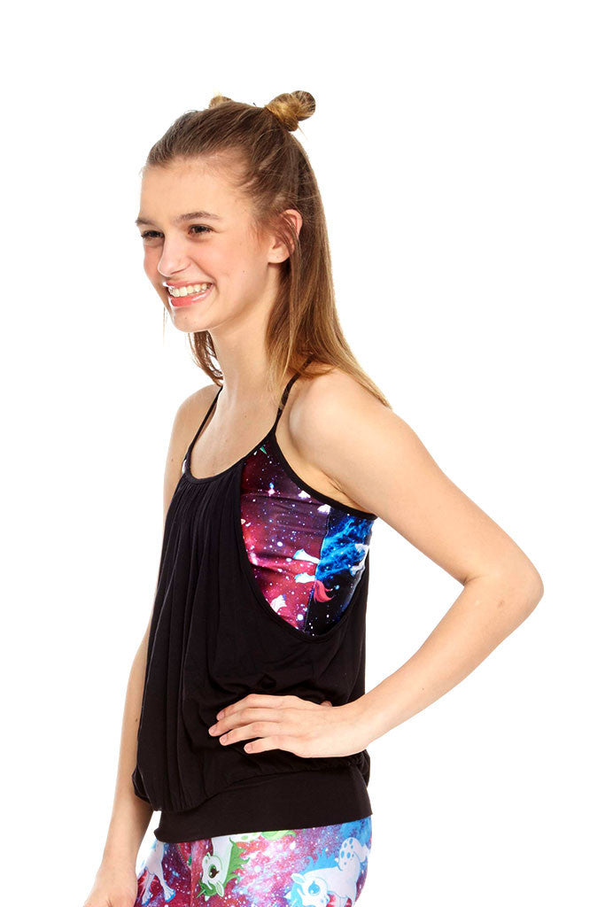 Girls Baby Unicorns Sports Bra Tank