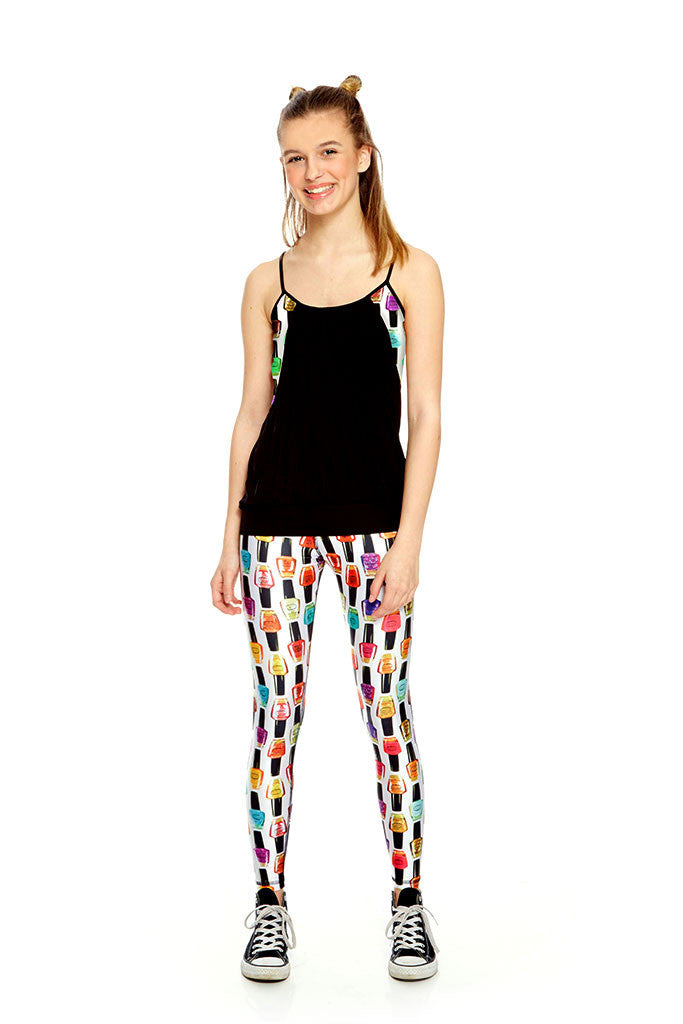 Girls Nail Polish Sports Bra Tank