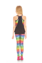 Girls Emoji Rainbow Sports Bra Tank