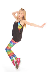 Girls Emoji Rainbow Sports Bra Tank