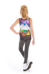 Girls Neon Cupcake Tank